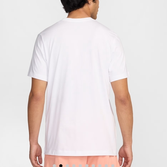 Nike HJ3680-100 White Graphic T-Shirt Man Flexing Muscle Swoosh Logo Tee - Picture 3 of 6